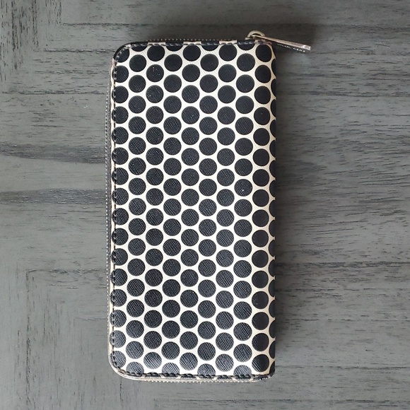 Michael Kors Black and White Polka Dot Wallet - Picture 2 of 14
